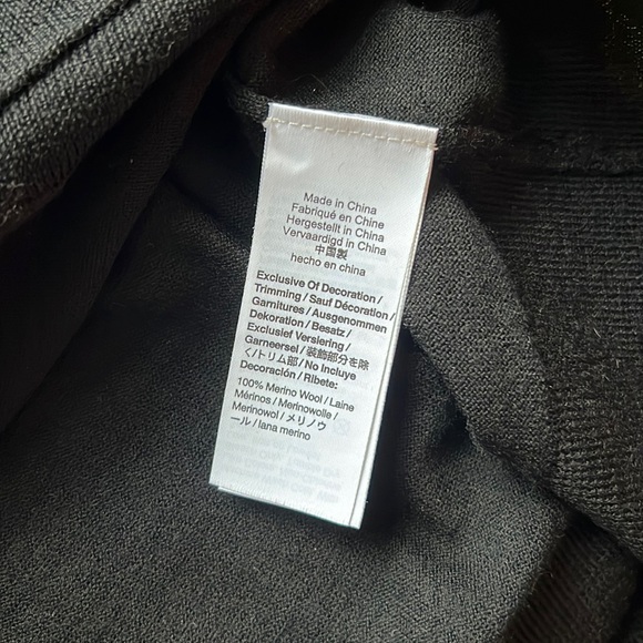 J Crew Black Wool Sweater with lacy collar - Picture 5 of 5